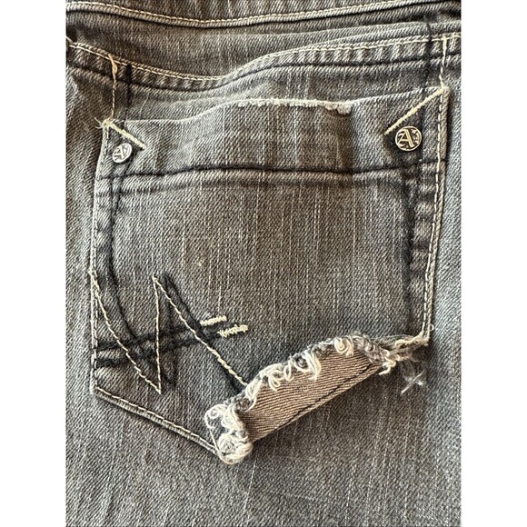 Allen B Schwartz Jeans Womens Gray Denim Straight Leg 30 x 31 Size 29 - Picture 9 of 14